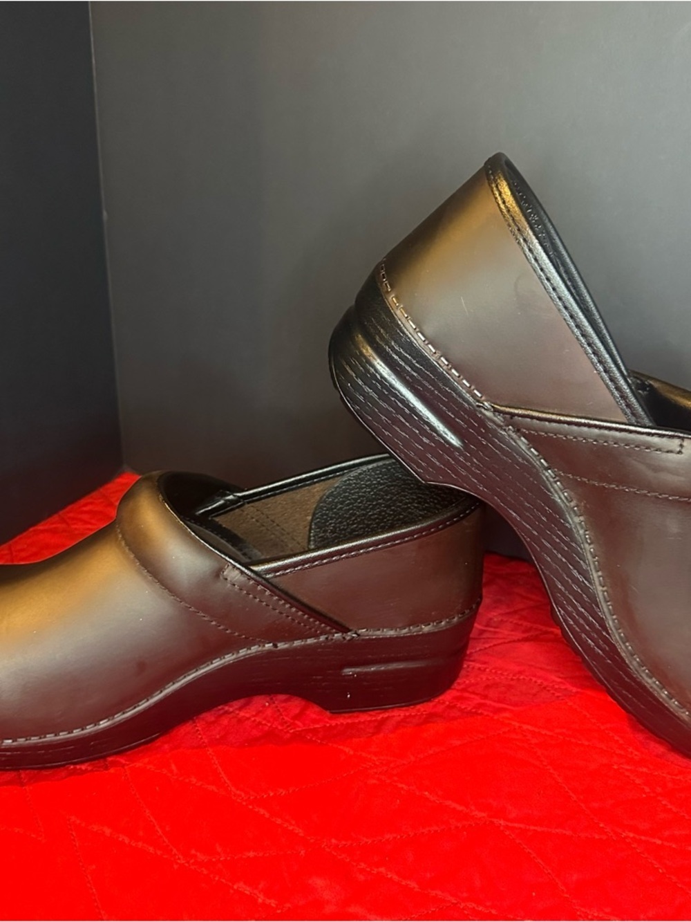 Dansko Brown Leather Slip-On Clogs - Picture 5 of 6
